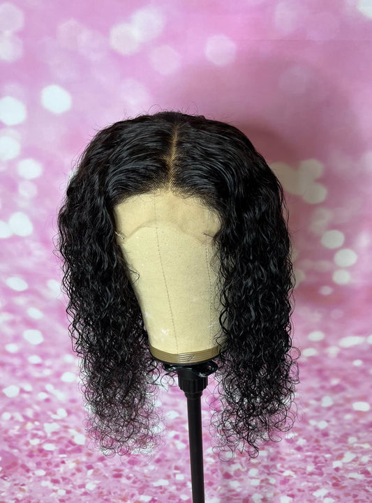 F- Lovely Luxxe Italian Curly Bob 5x5 Closure Wig/Unit